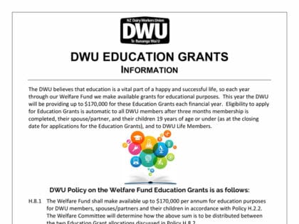 DWU Education Grant Application Form