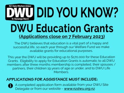 Did You Know? DWU Education Grants
